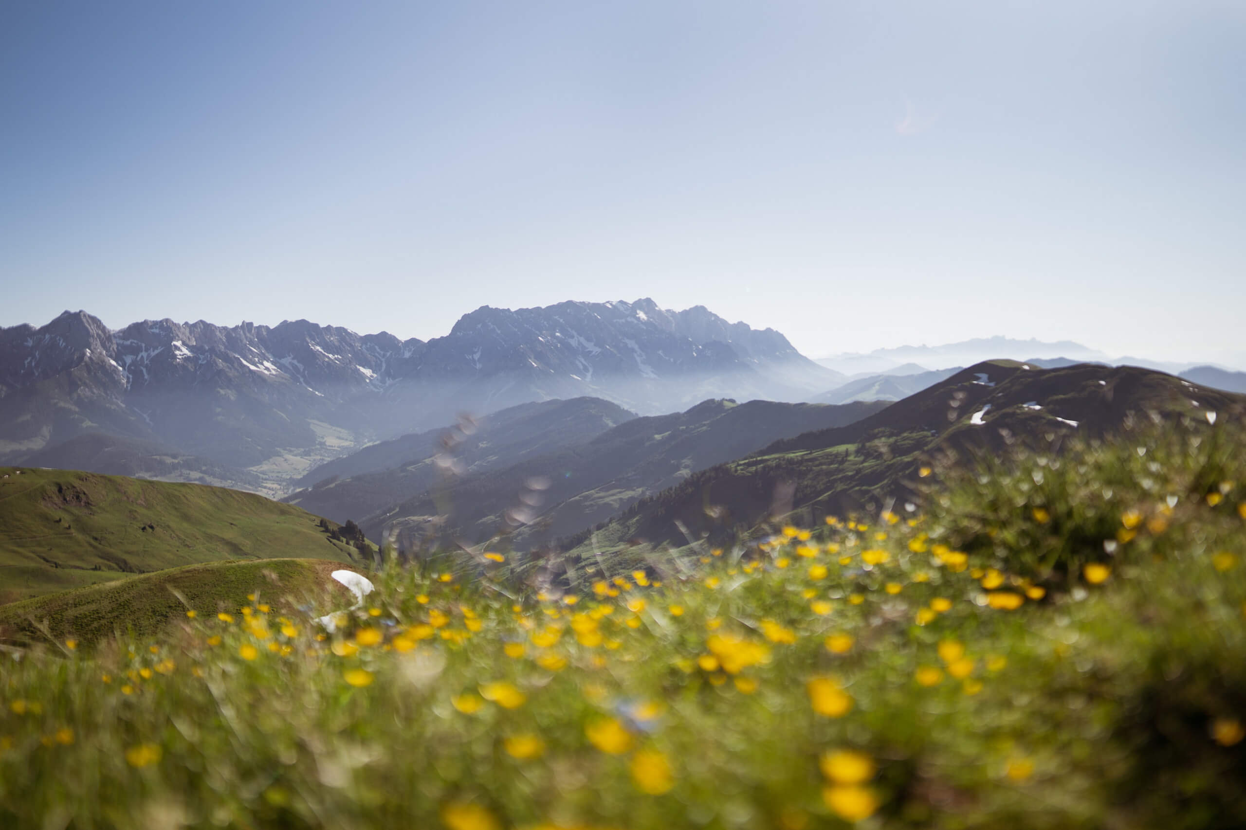 Bergpanorama im Salzburger Land mit beeindruckender Alpenkulisse.