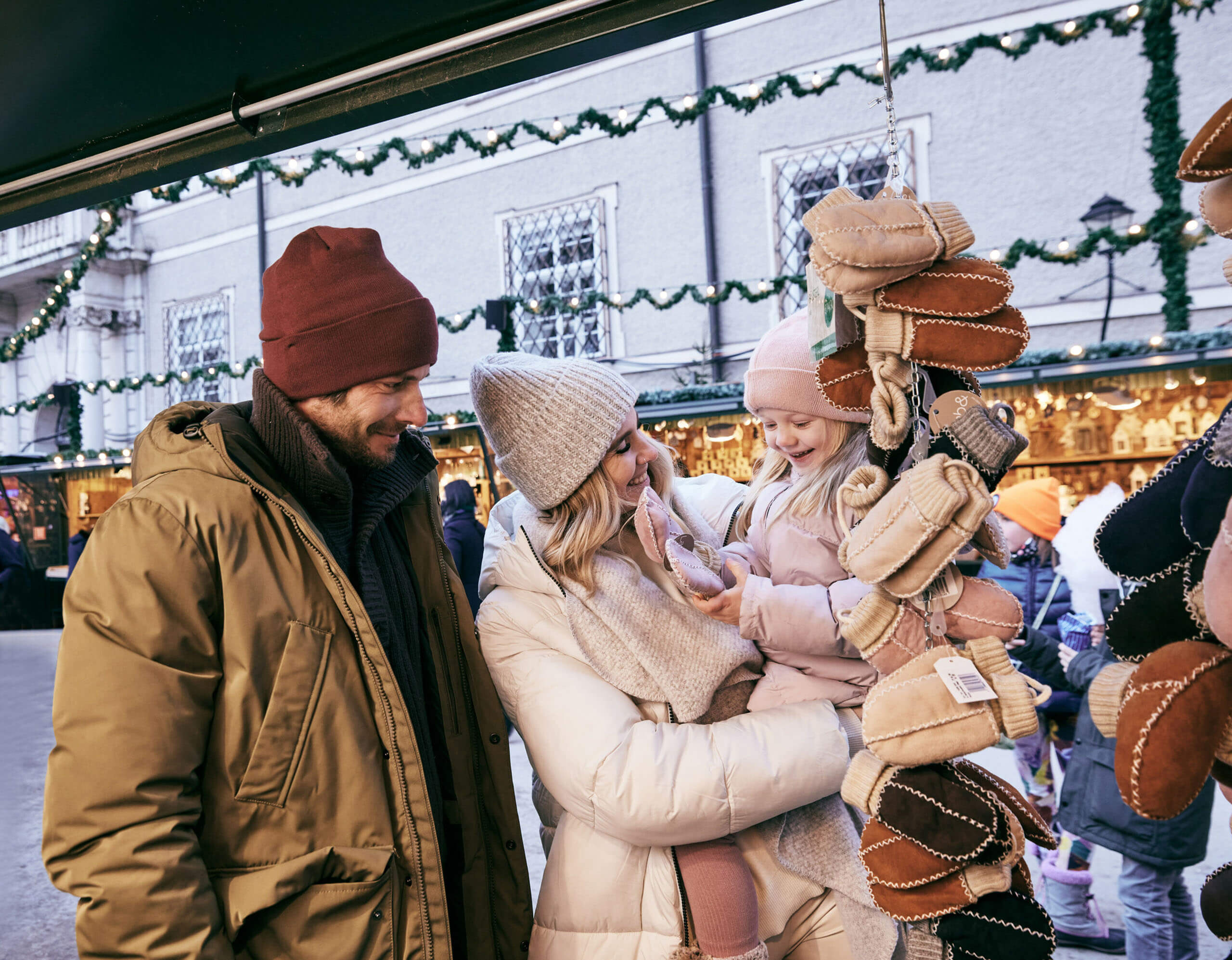 Family at Salzburg’s Christkindlmarkt – sharing the magic of the season.