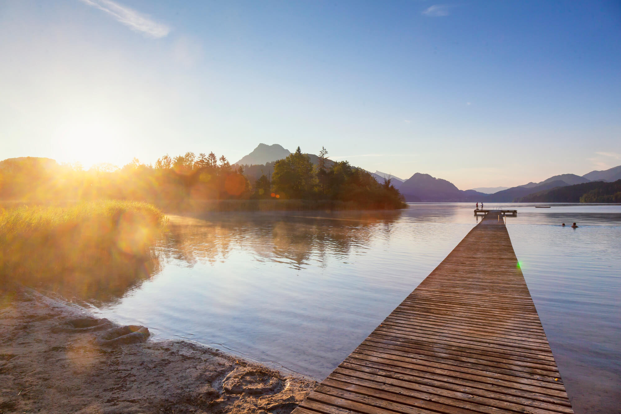 See- und Bergkulisse im Salzburger Land – Naturidylle pur.