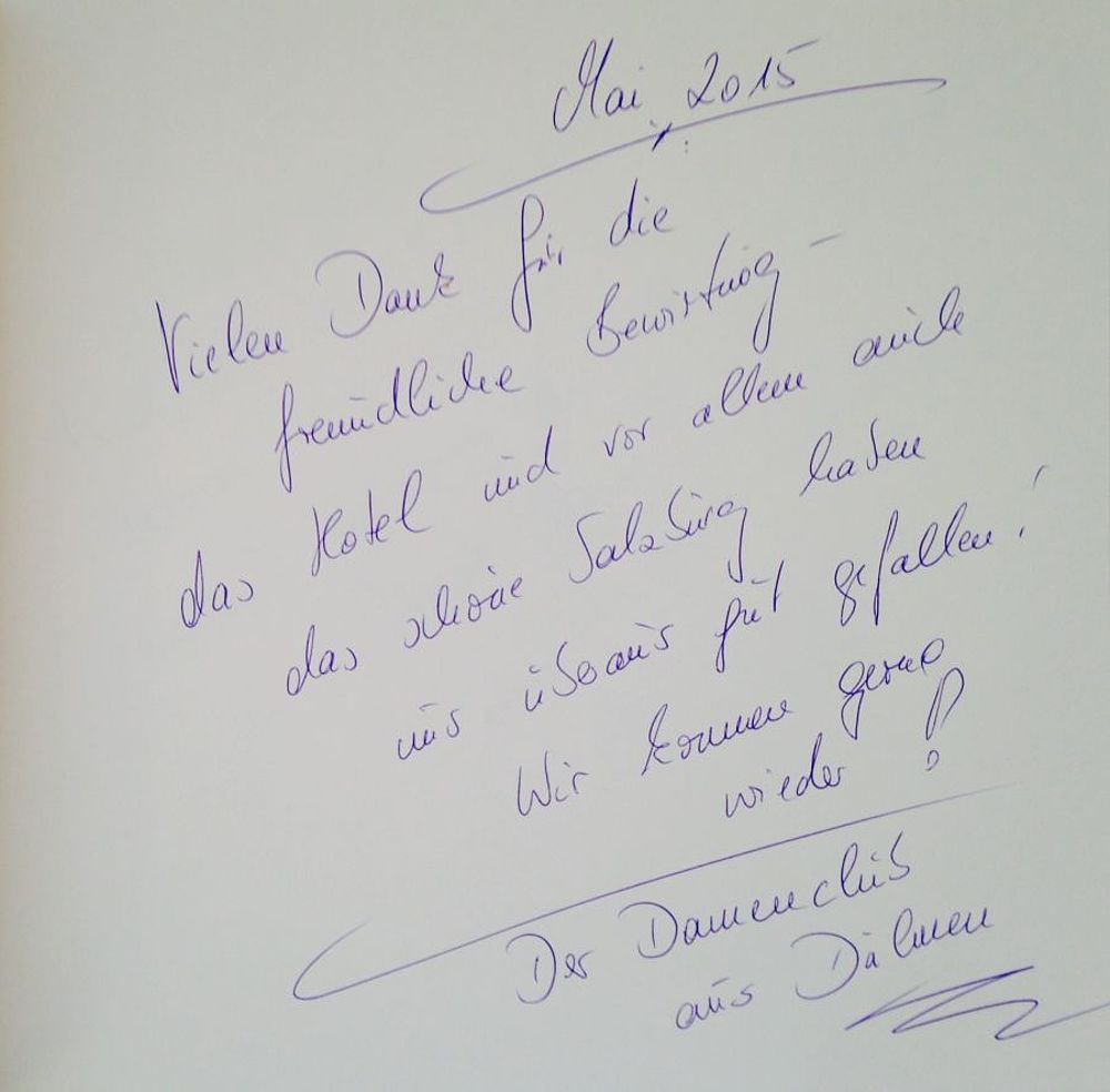 Guestbook: The guest liked Salzburg and especially the hotel very much