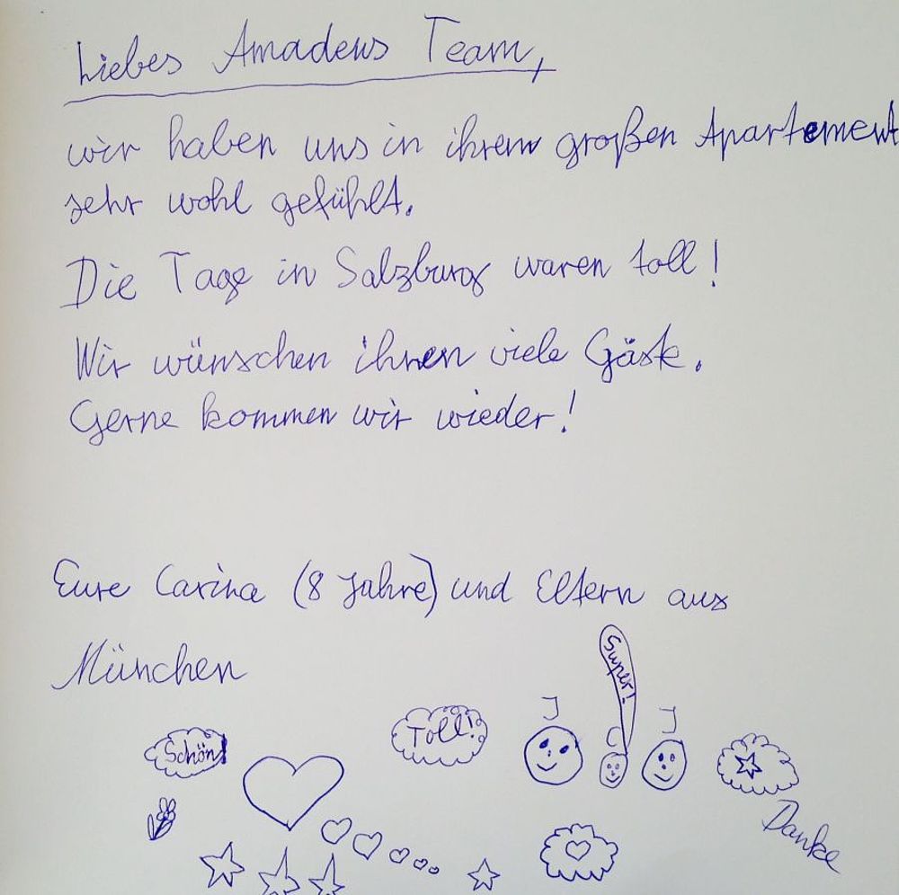 Guestbook: Guests like to come back to the Family Hotel Amadeus 
